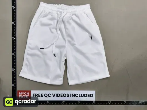 Cotton shorts white-black horse