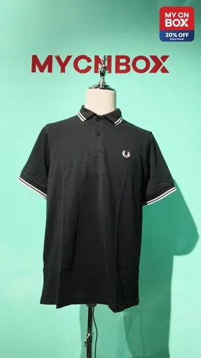 Black with double white edges
