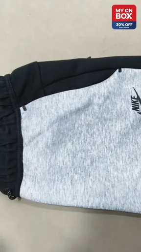 Black and light gray trousers