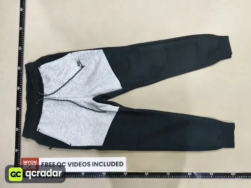 Black and light gray trousers