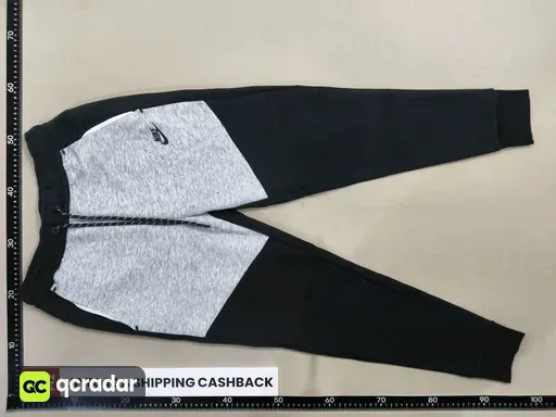 Black and light gray trousers