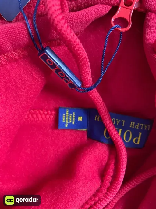 Zip cardigan red-black label