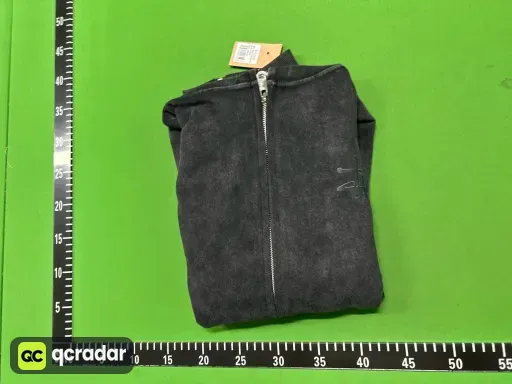 基础款拉链水洗黑色