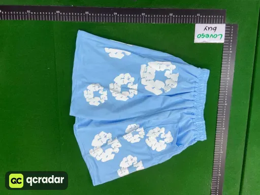 Sky blue foam shorts
