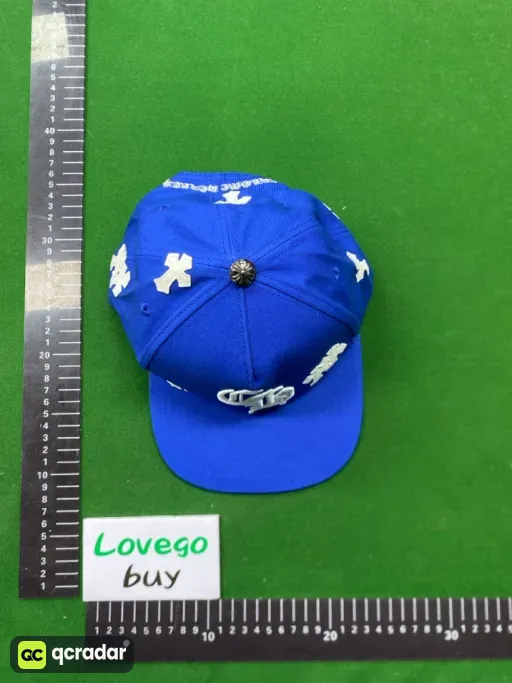 Ch+ cross leather patch blue & white