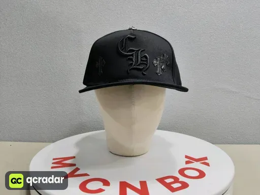 Ch cross leather patch - jet black