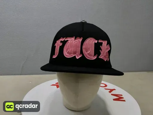 Fk pink leather label black
