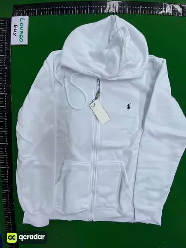 White zipper suit black