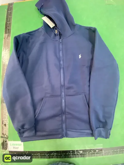 Royal blue zipper suit white