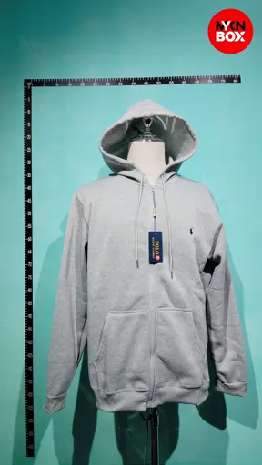 Gray zipper suit blue