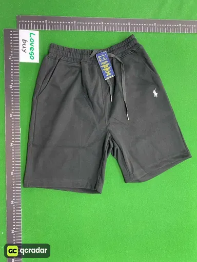 Shorts black white label