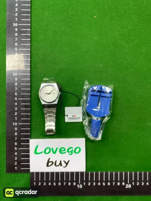 New watch strap, stainless steel face, silver-white