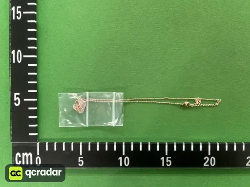 粘石玫瑰金天鹅项链