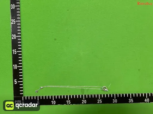 白金小双环项链