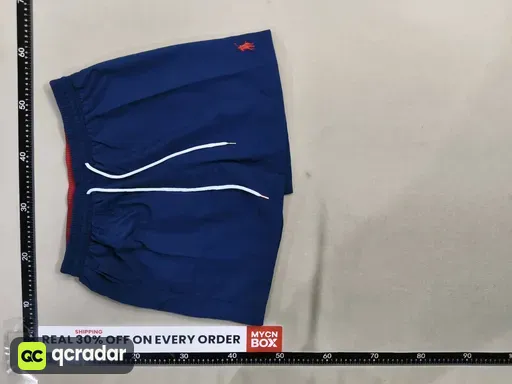 Royal blue red label