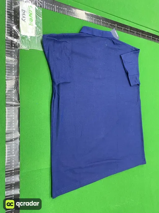 Navy blue white label