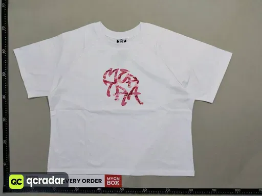 White-pink camouflage printed short sleeves