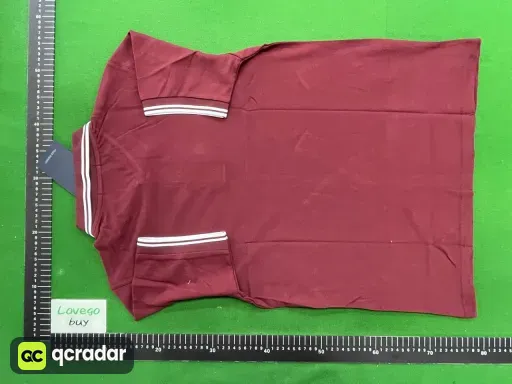 Burgundy double white edge