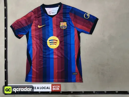 2627 barcelona home number 11 rafinha + champions league armband
