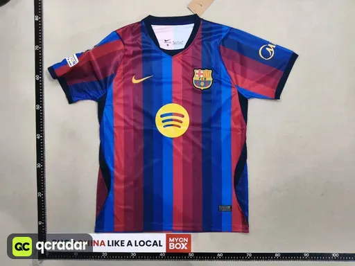 2627 barcelona home no. 5 kuybyshev + champions league armband