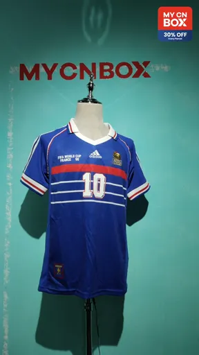 1998 france home jersey, number 10