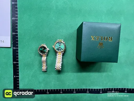 日志实心钢情侣对表罗马间金绿