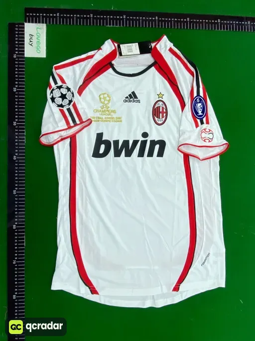 0607 champions league champion ac away printed no. 22 kaka + armband
