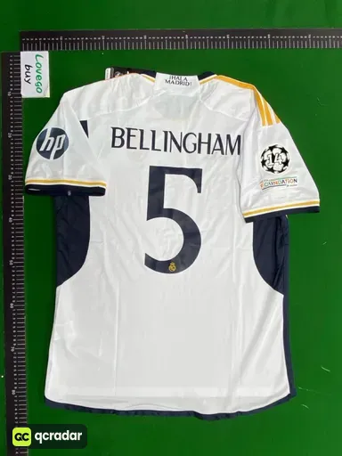 2023-24 champions league champion royal m home printed no. 5 bellingham + armband