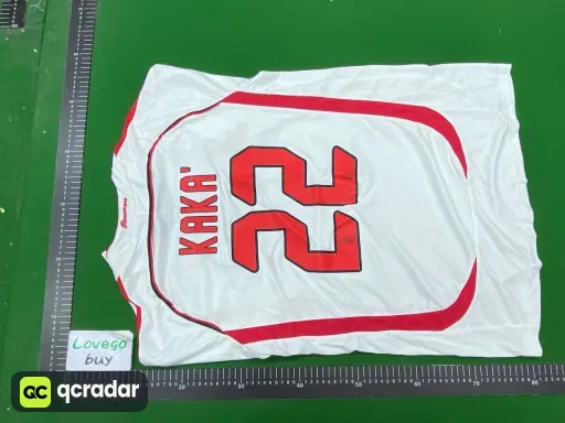 0607 champions league champion ac milan away jersey, featuring #22 kaka + captain's armband