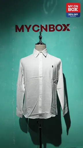 Linen shirt white (black horse)