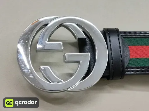 Red green cloth black silver buckle