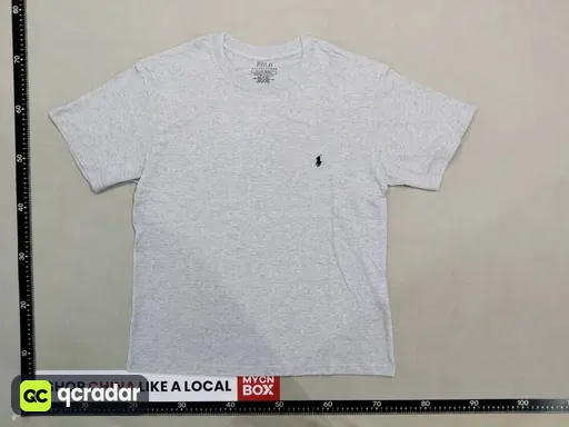 Round neck light gray-black label
