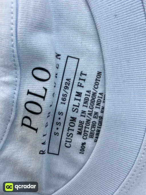 Round neck sky blue-green label