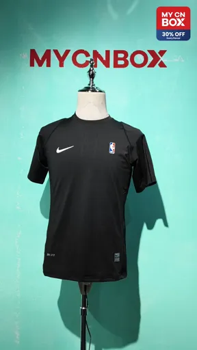 Nba tight short sleeve black