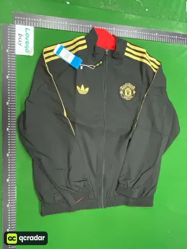 Manchester united red & black gold new year collaboration reversible windbreaker