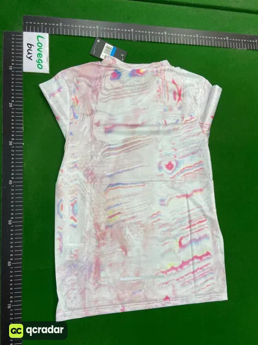 Pink and white short sleeves + d975 gray