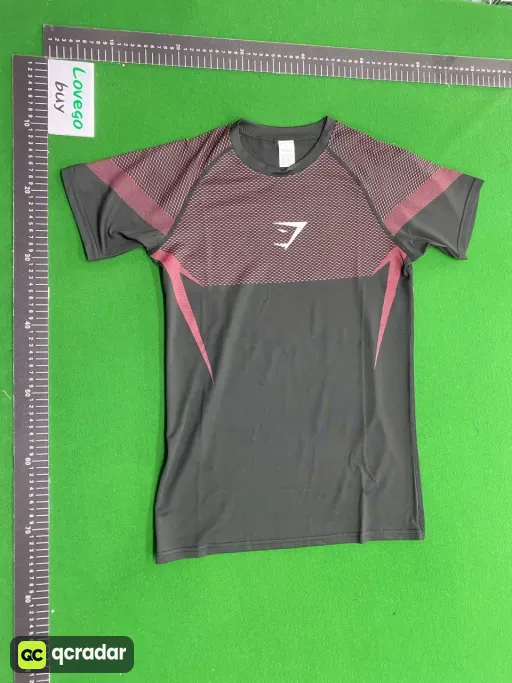 Red mesh short sleeves---white logo