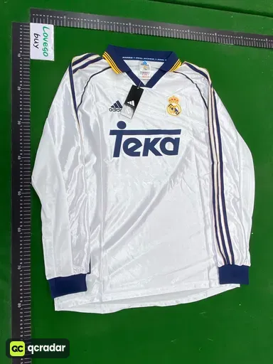 98-00 long sleeve real madrid home jersey