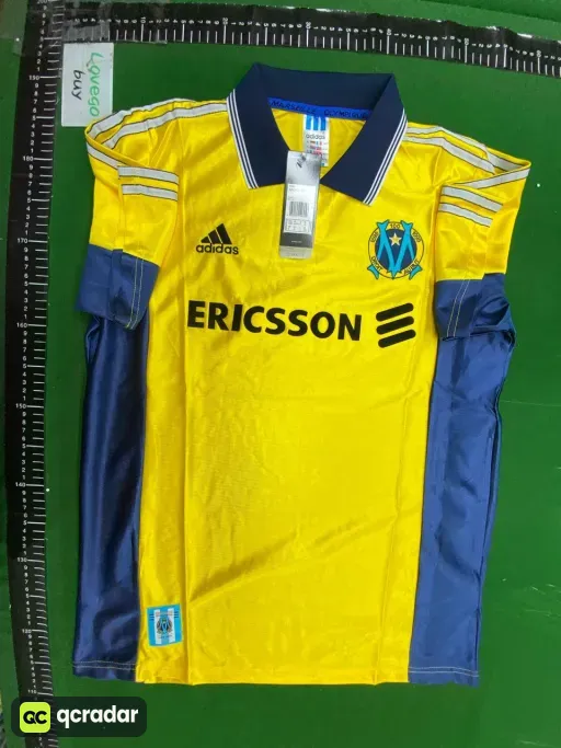 1998-99 marseille yellow away jersey