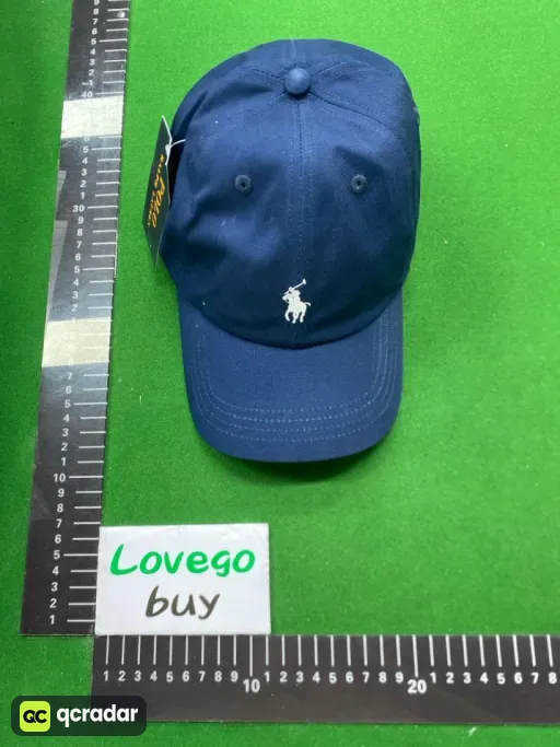 Navy blue white label
