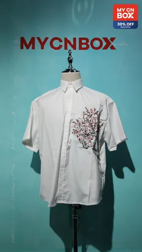 803-blossom embroidered shirt (m)