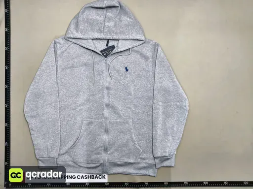 Zipper gray green label