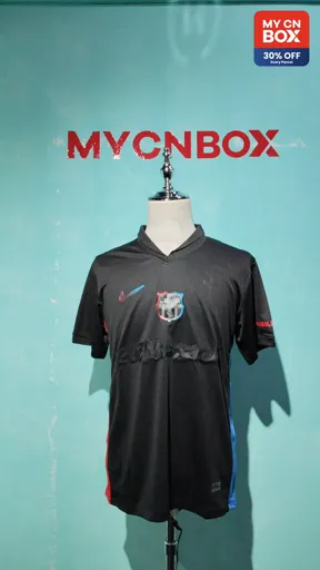 2425 barcelona away co-branded edition gray advertisement