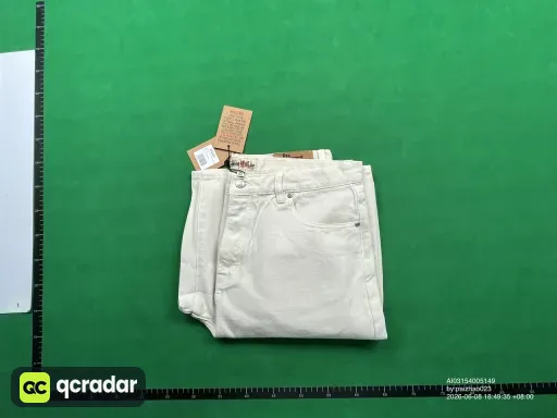 白色White Canva 后袋刺绣,尺码:34 XL