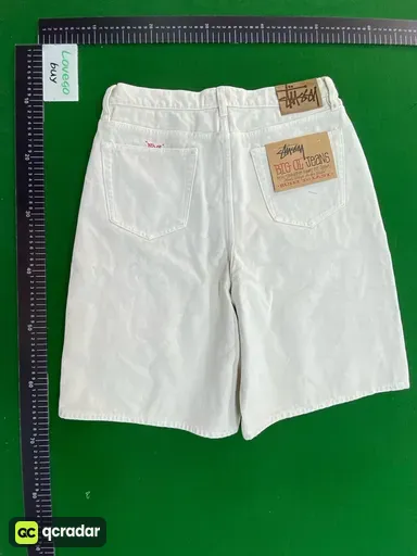 白色White Canva 后袋刺绣