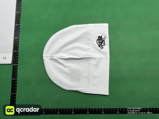 白色刺绣泳冷帽