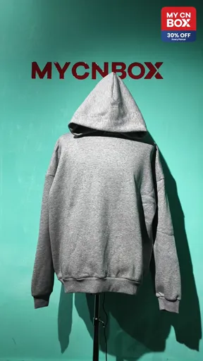 Middle Flower Gray Hoodie