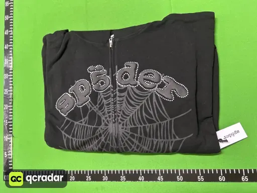 SP86 - OG Web V2 Rhinestone Zip Up Black