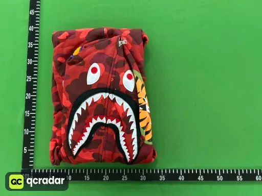 BH12 - Bp Color Camo Shark Full Zip Hoodie (SS23) Red