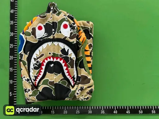 BH34 - Bp Sta Camo Shark Full Zip Hoodie Yellow